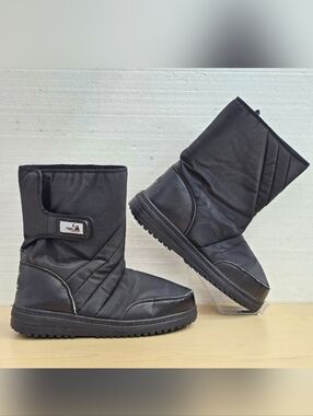 Rugged Exposure Men's 4097 Black Insulated Waterproof Winter Snow Boots, Sz 12